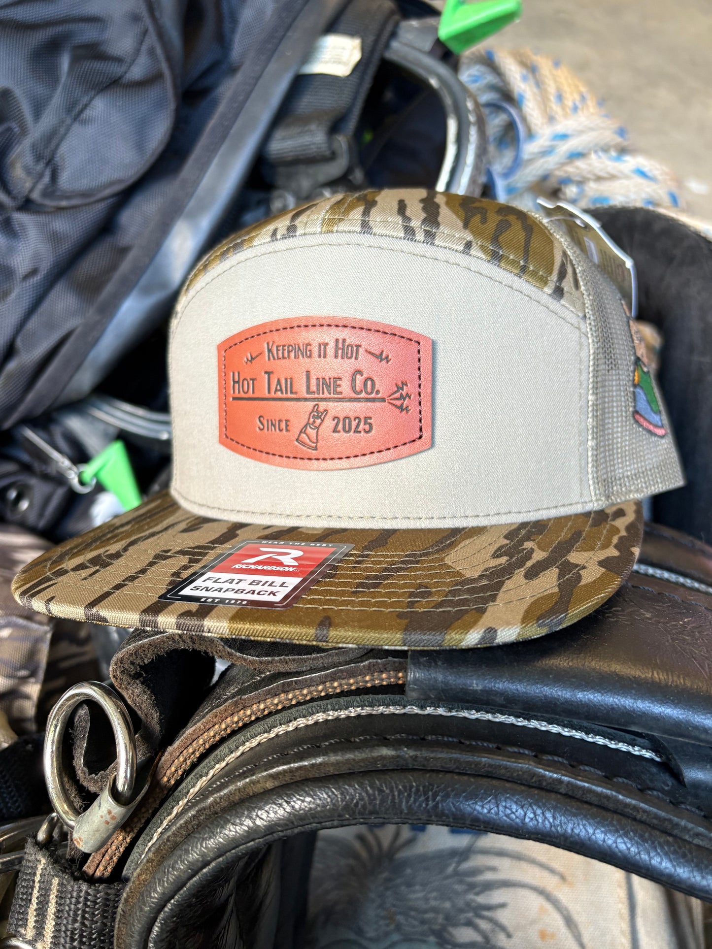 Bottomland Camo Flat Bill Cap