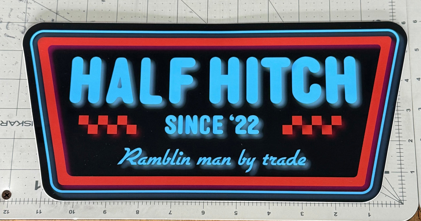 Neon Half Hitch Sticker